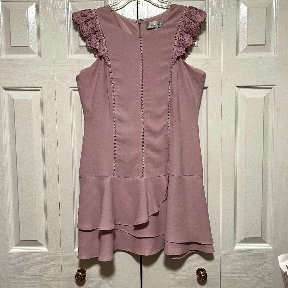 Adelyn Rae Dusty Rose Ruffle Dress - Picture 1 of 7